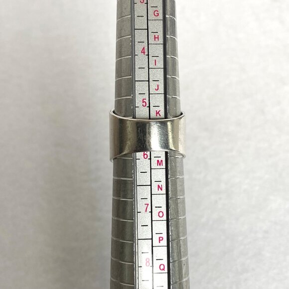 Sterling Silver 925 ATI Mexico Bead Ball Wide Band Ring Tapered Shank Sz 5.5 - Picture 9 of 16